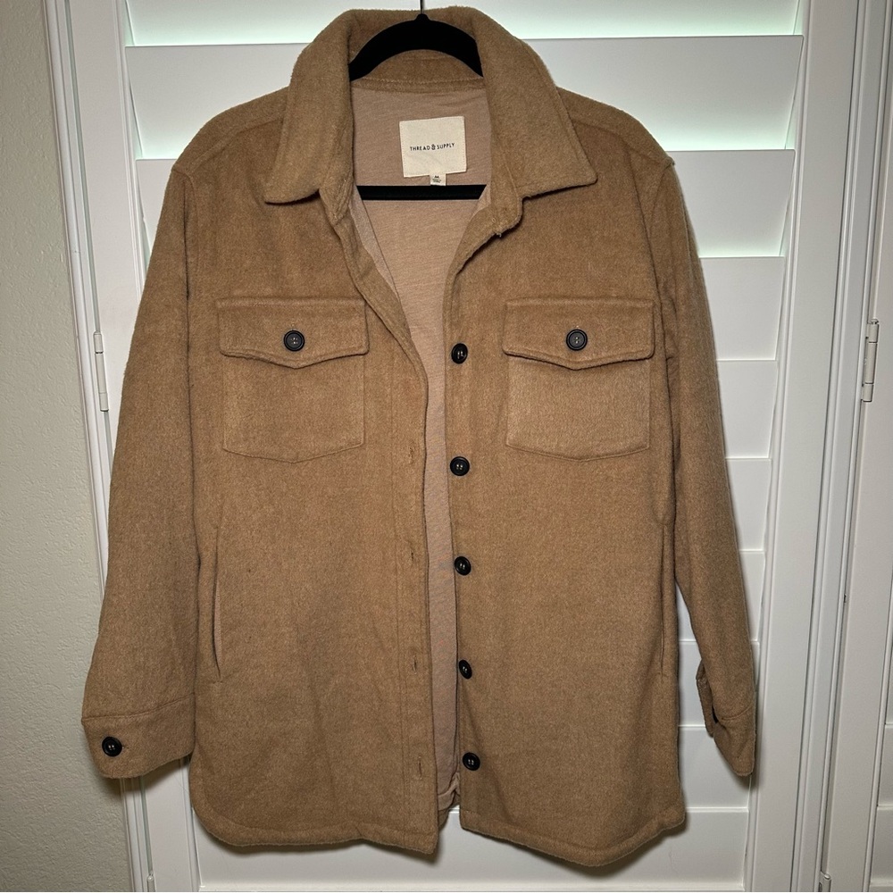 Thread & Supply Brown Shirt Jacket NWOT